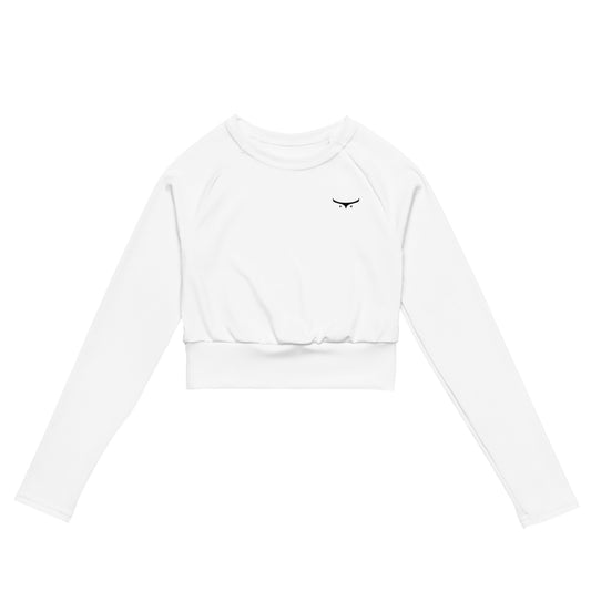 Crest Long-Sleeve Crop Top