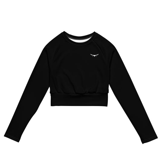 Crest Long-Sleeve Crop Top